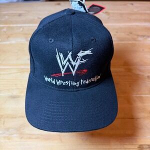 Vintage 1998 WWF World Wrestling Federation Hat Black Snapback NWT Attitude Era